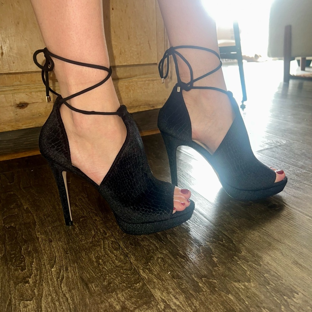 Black Suede Aldo Heels
